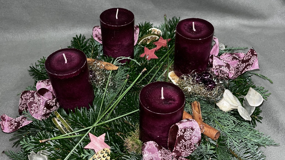 Geflochtener Adventskranz